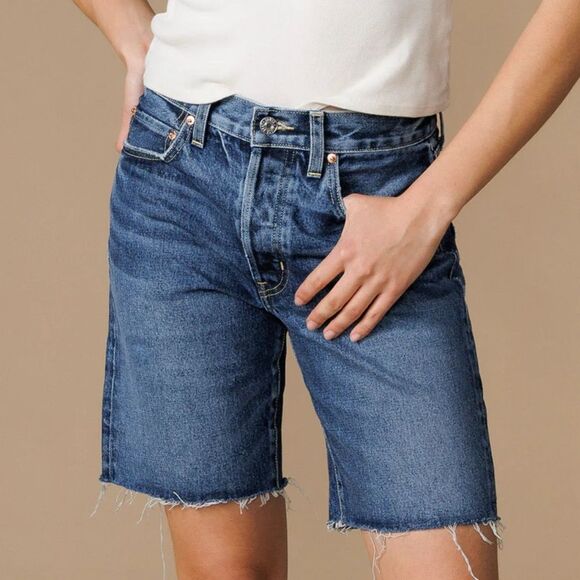 Edwin Sawyer Bermuda  Dark Blue Jean Shorts for Women Size 29 NWT - Picture 1 of 11